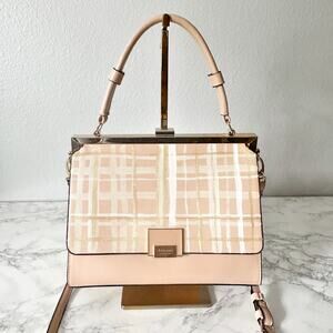 CUSTOM Dune London Blush Faux Leather Hand Painted Structured Satchel Bag